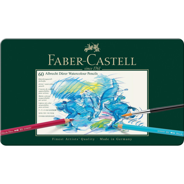 photo-Crayons de couleur - Aquarelle - Faber-Castell - Albrecht Durer - Boite 60 couleurs