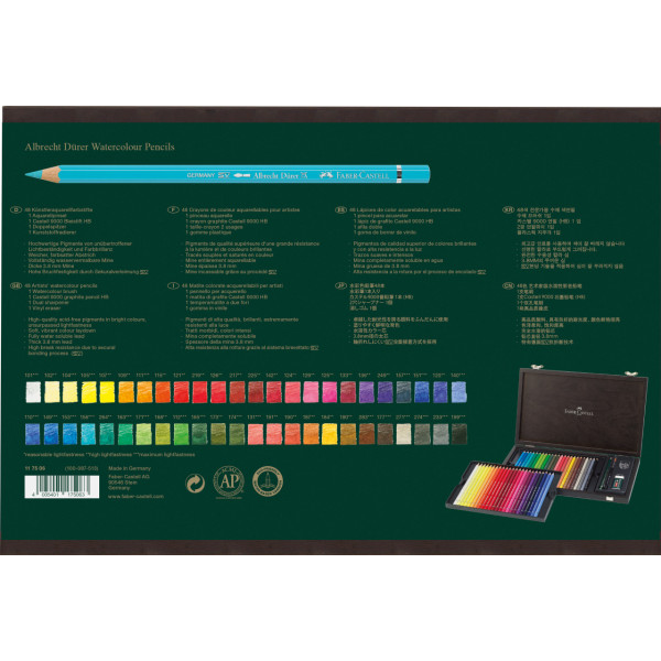 Crayons de couleur - Aquarelle - Faber-Castell - Albrecht Durer - Coffret 48 couleurs