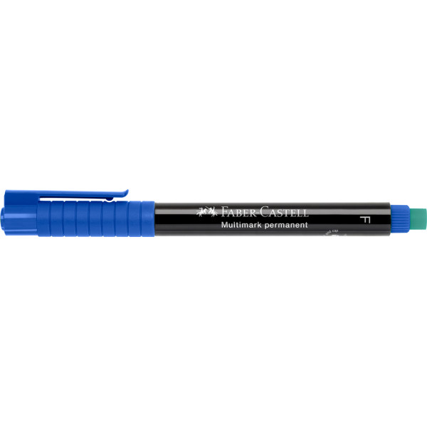 Feutre - Bleu - Indélébile - Fin - Tous supports - Faber-Castell