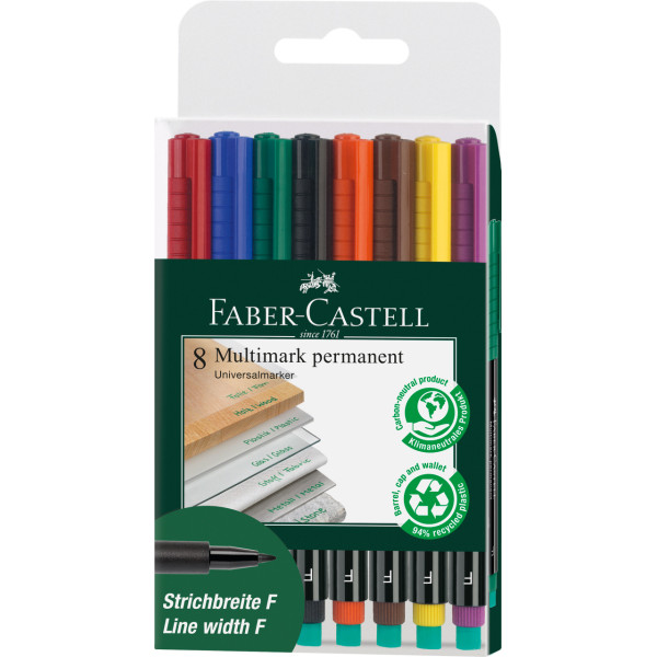 photo-Feutres - Indélébile - Fin - Tous supports - 8 couleurs - Faber-Castell
