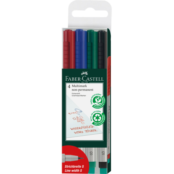 photo-4 feutres - Non permanent - Pointe extra fine - Faber-Castell - Multimark