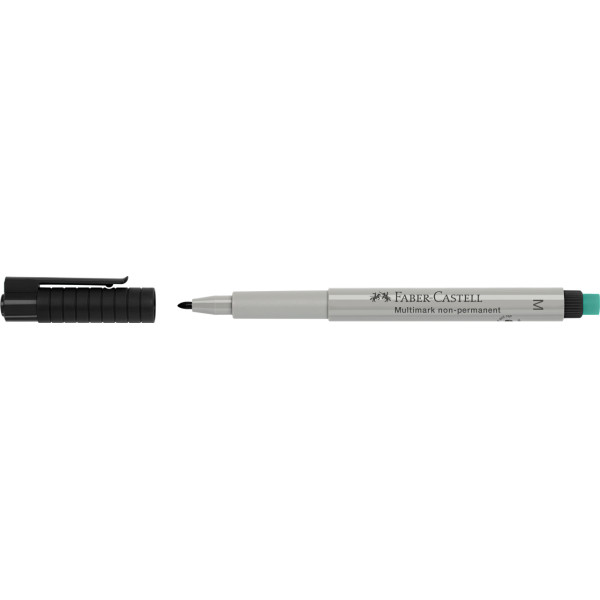 Feutre - Noir - Non permanent - Pointe moyenne - Faber-Castell - Multimark