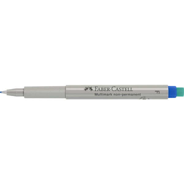 Feutre - Bleu - Non permanent - Pointe fine - Faber-Castell - Multimark