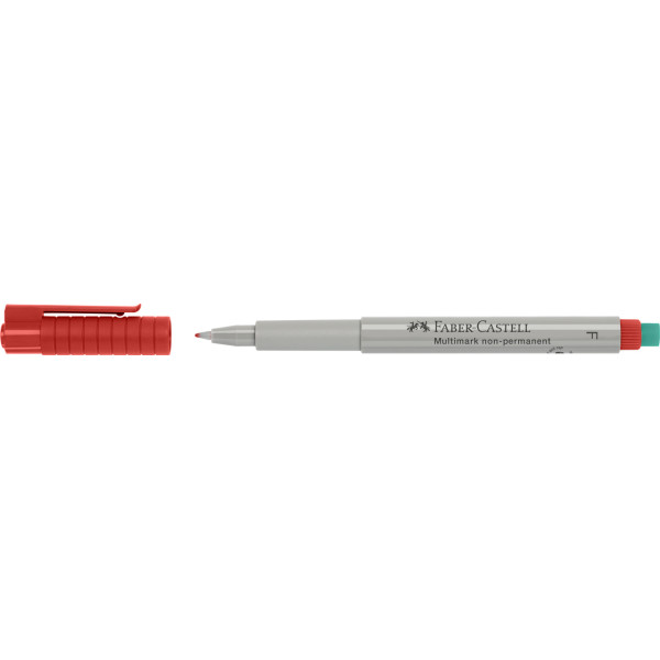 Feutre - Rouge - Non permanent - Pointe fine - Faber-Castell - Multimark