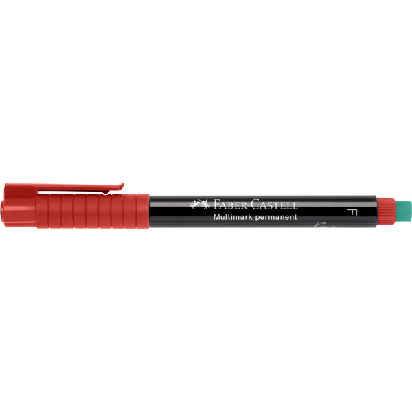 Feutre - Rouge - Indélébile - Fin - Tous supports - Faber-Castell