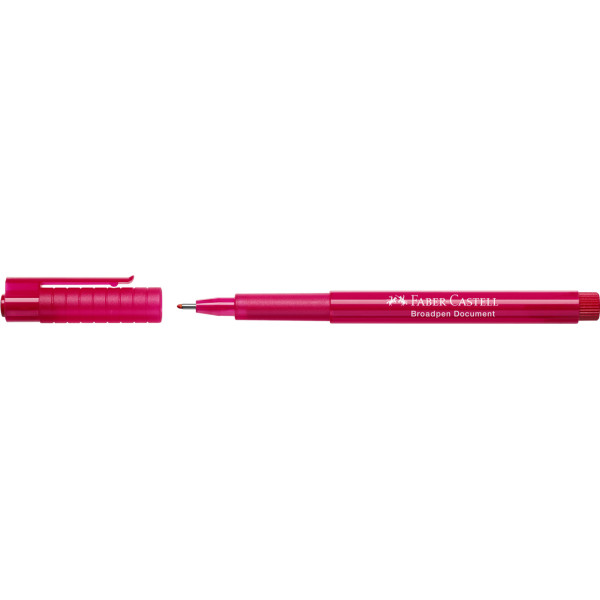 Feutre - Rouge - Indélébile - 0,8mm - Broadpen document - Faber-Castell