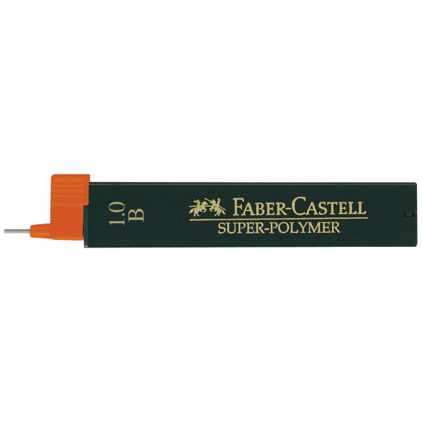 photo-Mine graphite - Porte-mine - 1mm - B - Gris - Etui de 6 mines - Faber-Castell