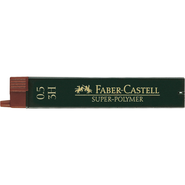 photo-Mine graphite - Porte-mine - 0,5mm - 3H - Gris - Etui de 12 mines - Faber-Castell