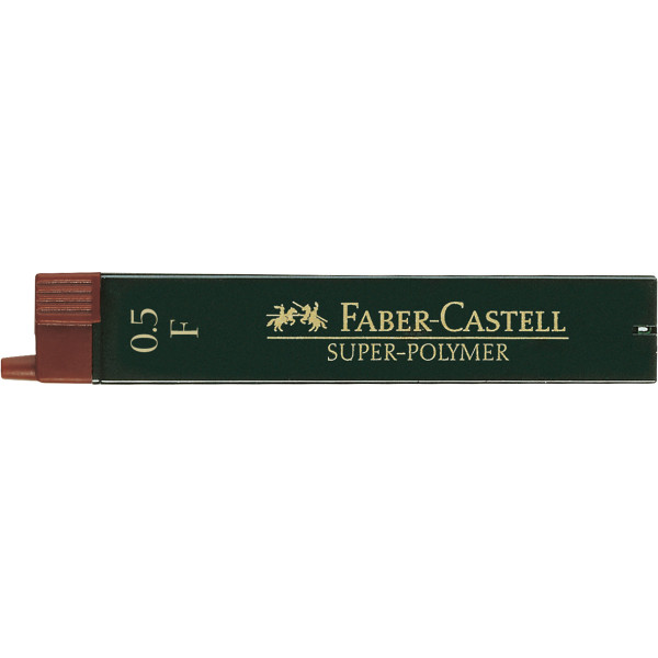 photo-Mine graphite - Porte-mine - 0,5mm - F - Gris - Etui de 12 mines - Faber-Castell
