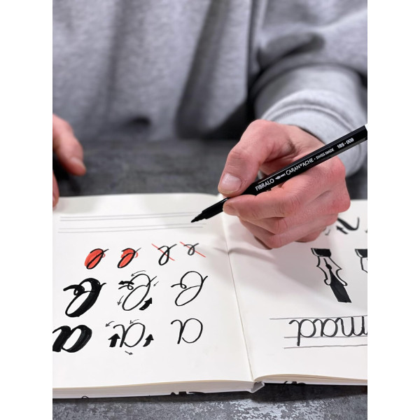 Coffret - Caran d'Ache - Porte-mine HB - 5 feutres Fibralo - Gomme - Creative Nomad Set