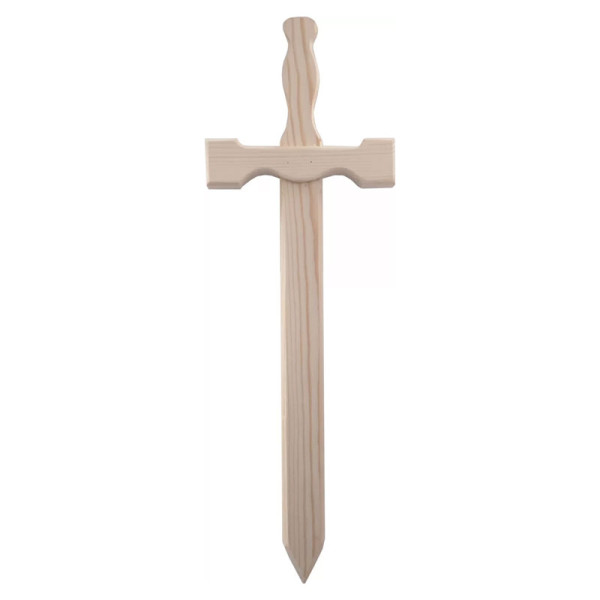 photo-Epée en bois - A décorer - 39cm de longueur - Pour enfant
