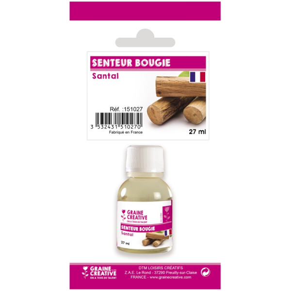 Photo - Parfum - Pour bougie à faire soi même - Senteur santal - 27ml