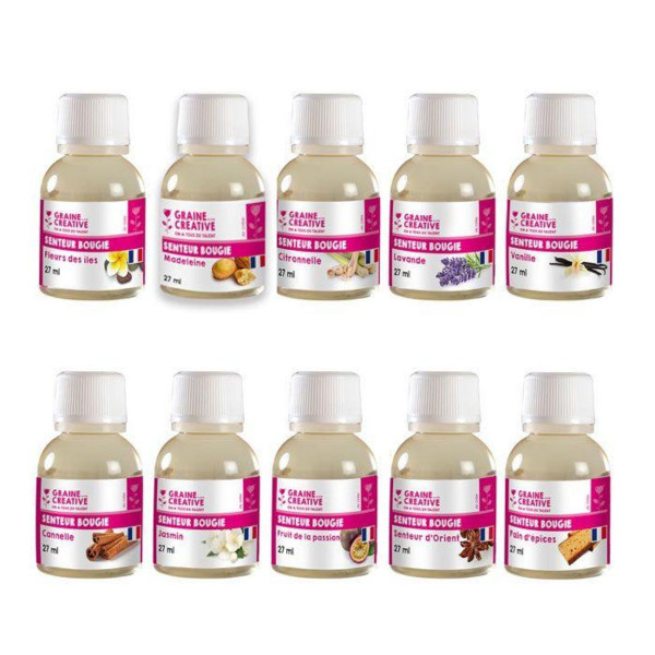 Photo - Lot de 10 Parfums - Pour bougie à faire soi même - 27ml