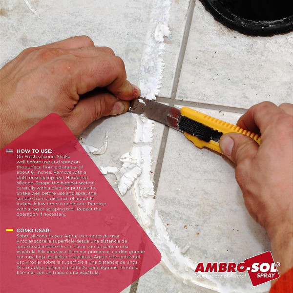Dissolvant pour silicone - Elimine les résidus de silicone - Ambro-Sol - 400ml