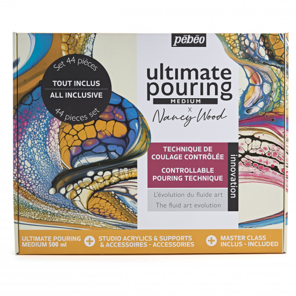 photo-Coffret - Ultimate Pouring Medium - Pébéo - Peinture acrylique - Set d'équipement