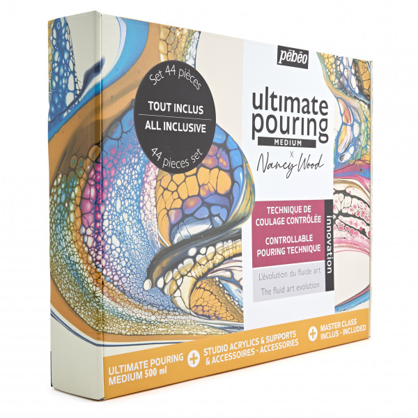Coffret - Ultimate Pouring Medium - Pébéo - Peinture acrylique - Set d'équipement