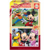 photo-Puzzle - 2 x 50 pièces - Disney - Mickey et ses amis - 26x18cm - Enfant - Educa
