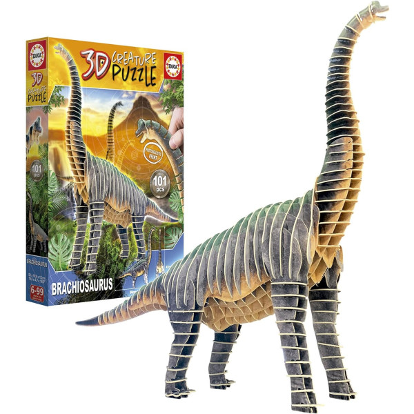 Puzzle - Dinosaure - 3D - Brachiosaurus - 50 x 47 cm - 101 pièces - Educa