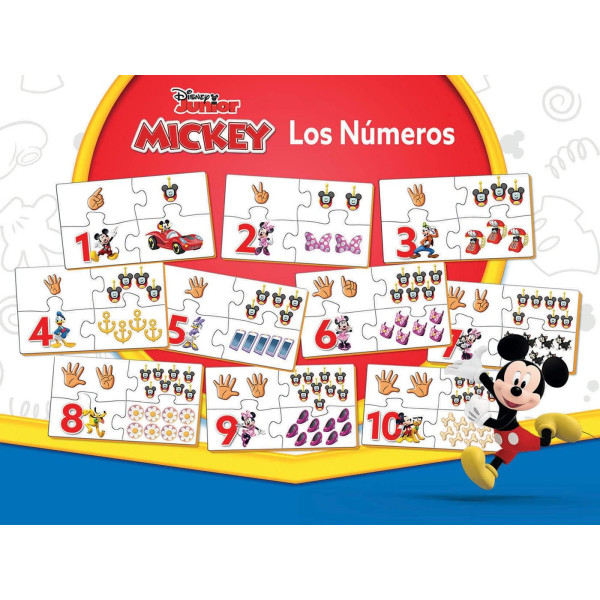 Jeu éducatif - Les nombres - Mickey - Enfant - 3 à 4 ans - Appendre les nombres - Educa