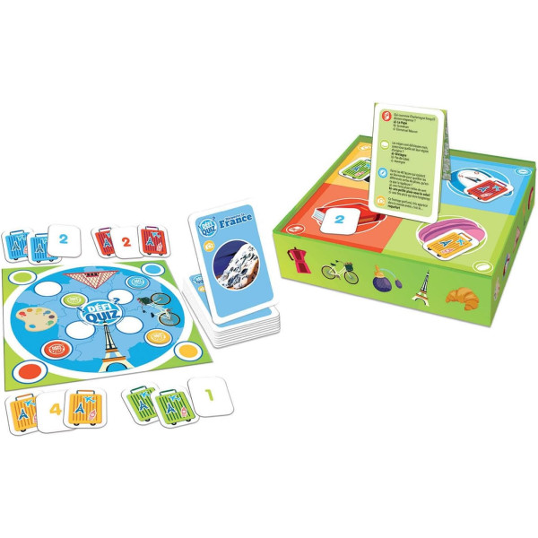 Jeu de société - Défi quiz - Découvre la France - Questions réponses - Pour la famille - Educa