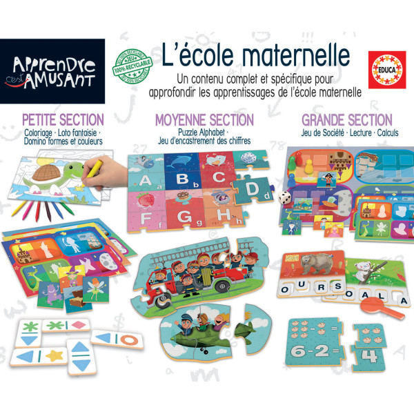 Jeu éducatif - La maternelle - Approfondir les apprentissages - 3 à 6 ans - Educa