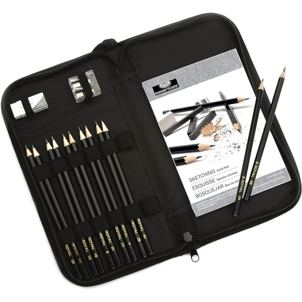 photo-Pochette - 12 crayons graphite - Dessin et esquisse - Accessoires - Royal & Langnickel