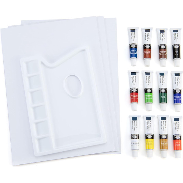 Coffret - Chevalet d'artiste - Peinture acrylique et accessoires - Royal & Langnickel