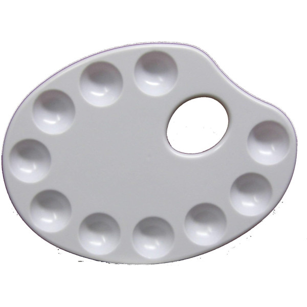photo-Palette - Ovale - 10 godets - Plastique - Tous types de peinture - Royal & Langnickel