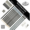 Crayons graphite, fusains et accessoires - 21 pièces - Royal & Langnickel