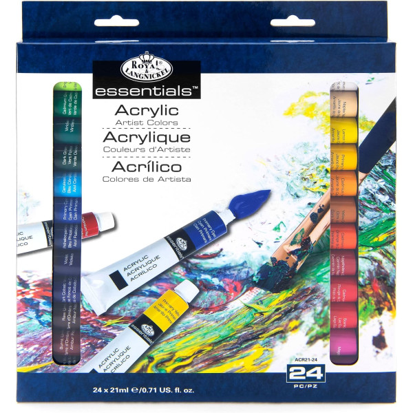 photo-Peinture acrylique - Etude et fine - 24 tubes de 21 ml - Royal Langnickel