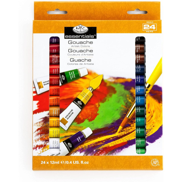 photo-Gouache - 24 tubes de 12ml - Assortiment de couleurs - Royal & Langnickel