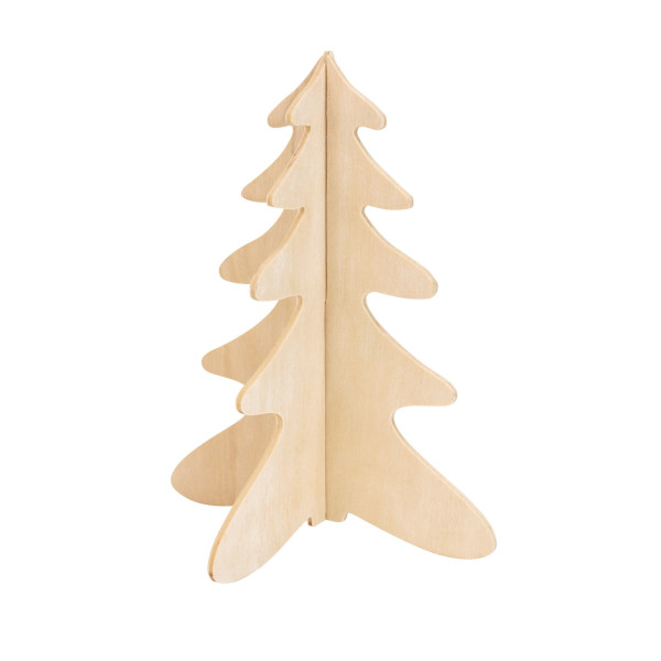 Photo - Sapin - Bois - A décorer et assembler - 2 pièces - Ctop