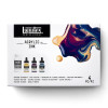 photo-Encre acrylique - Liquitex - Kit de pouring - Couleurs profondes - 3x30ml + médium de lissage