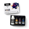 Encre acrylique - Liquitex - Kit de pouring - Couleurs profondes - 3x30ml + médium de lissage