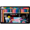 photo-Feutres - STABILO ARTY - Coffret métal créatif - Pen 68 - Pen 68 Brush - Point 88