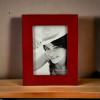 Cadre photo - Pour photo 13x18cm - Bois - Rouge - A suspendre ou à poser