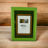 Cadre photo - Pour photo 15x21cm - Bois - Vert - Bords larges - A suspendre ou à poser