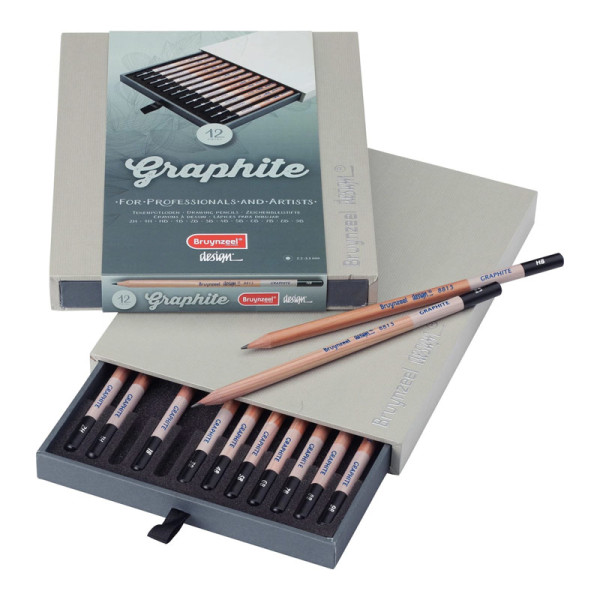 photo-Crayons graphite - Dessin - Beaux-arts - Coffret de 12 pièces - Bruynzeel