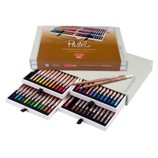 photo-Crayons de couleur - Pastel - Beaux-arts - Coffret de 48 couleurs - Bruynzeel