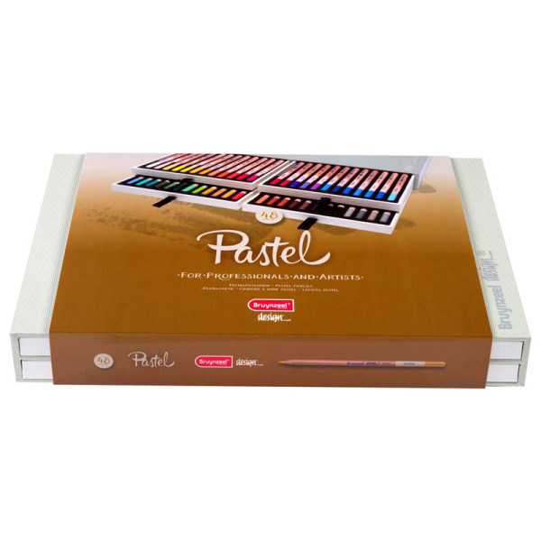 Crayons de couleur - Pastel - Beaux-arts - Coffret de 48 couleurs - Bruynzeel
