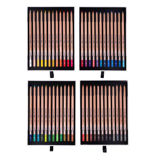 Crayons de couleur - Pastel - Beaux-arts - Coffret de 48 couleurs - Bruynzeel