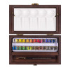 photo-Peinture aquarelle - Extra-fine - Coffret bois - 24 godets + accessoires - Rembrandt