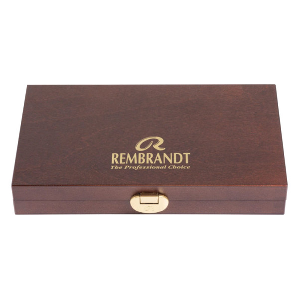 Peinture aquarelle - Extra-fine - Coffret bois - 24 godets + accessoires - Rembrandt