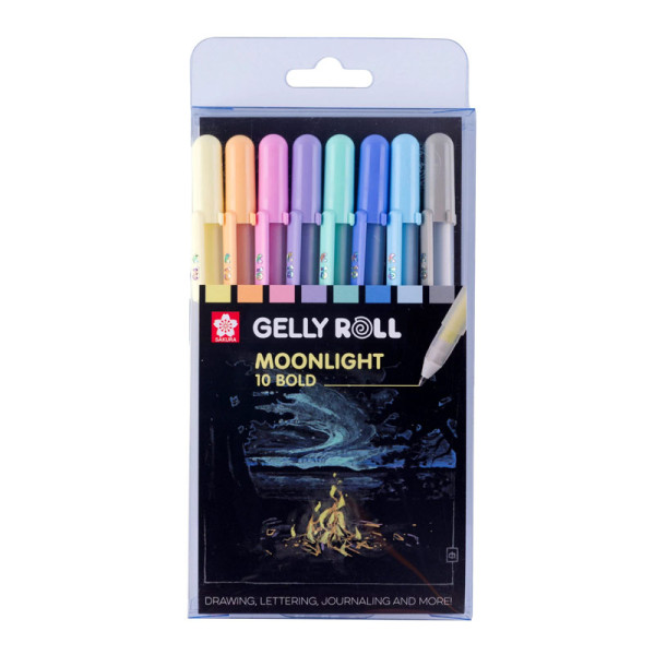photo-Stylos gel - Couleurs pastel - Etui de 8 stylos - Pointe médium - Sakura - Gelly Roll