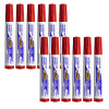 photo-Lot de 12 marqueurs effaçable - Velleda 1701 - Rouge - Bic - Pointe moyenne conique