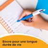 Lot de 3 stylos bille - 4 couleurs - BIC - Rétractable - Pointe moyenne