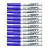 photo-Lot de 12 marqueurs effaçable - Velleda 1741 - Bleu - Bic - Pointe moyenne conique