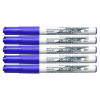 photo-Lot de 5 marqueurs effaçable - Velleda 1741 - Bleu - Bic - Pointe moyenne conique