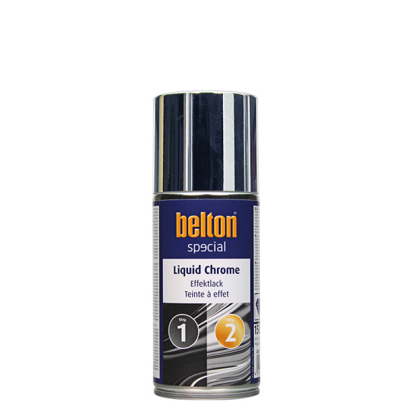 photo-Bombe de peinture - Effet argent chrome - Liquid Chrome - Belton - 150ml