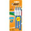 photo-Lot de 3 stylos bille - 4 couleurs - BIC - Rétractable - Pointe moyenne